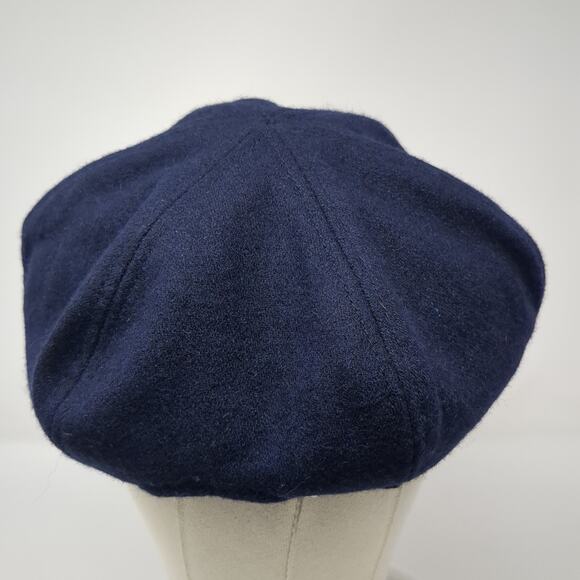 Betmar New York Beret Hat Cap Blue One Size Adjustable Blank Poly Blend - Picture 6 of 9